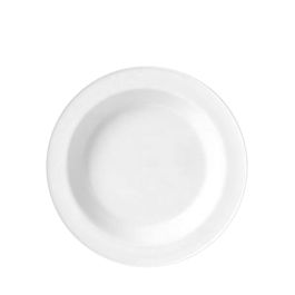 STEELITE Plato Hondo Simplicity 23 cm, Vajilla Blanca para Hostelería (Set de 24)