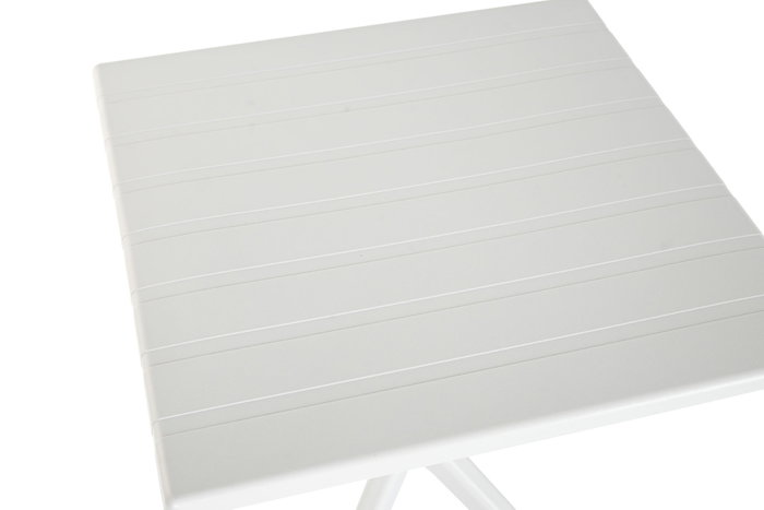 DKD Home Decor Mesa Terraza Y Jardin Barhotel Gris Metal PP 70 x 70 x 75 cm