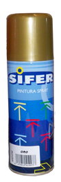SIFER Pintura Spray Esmalte Acrílico Brillante Oro 200ml