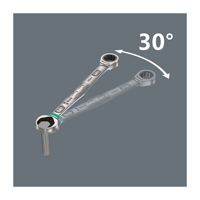 Wera 6000 Joker 4 Set 1 Juego de llaves de carraca 10, 13, 17, 19 mm Acero Inoxidable 4 Piezas