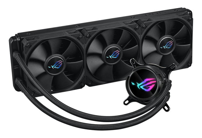 ASUS ROG Strix LC III 360 Kit de Refrigeración Líquida para CPU con Pantalla LCD, Radiador 360mm, 3 Ventiladores, Compatible con Intel LGA1700/1200 y AMD AM5/AM4
