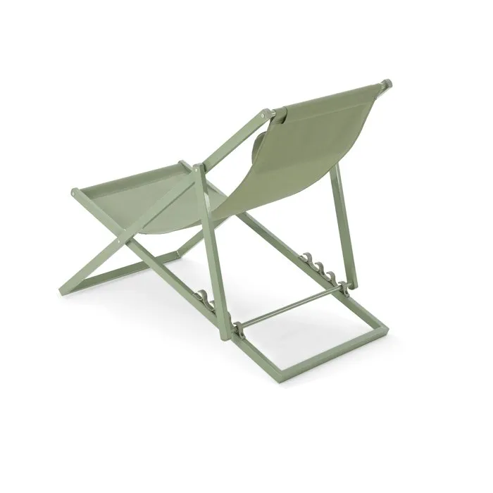 Paros Tumbona PAROSKAKI Estructura Acero 63x104x85 cm Verde Caqui Paros Tumbona PAROSKAKI Estructura Acero 63x104x85 cm Verde Caqui