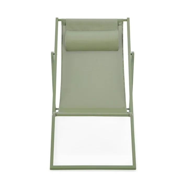 Paros Tumbona PAROSKAKI Estructura Acero 63x104x85 cm Verde Caqui Paros Tumbona PAROSKAKI Estructura Acero 63x104x85 cm Verde Caqui