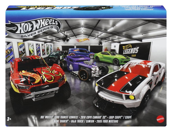 Hot Wheels Silver Series Pack de 6 Vehículos Die-Cast 1/64 Legends Hot Wheels Silver Series Pack de 6 Vehículos Die-Cast 1/64 Legends