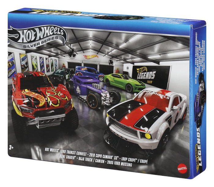 Hot Wheels Silver Series Pack de 6 Vehículos Die-Cast 1/64 Legends Hot Wheels Silver Series Pack de 6 Vehículos Die-Cast 1/64 Legends