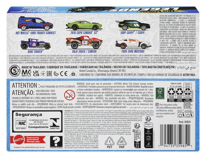 Hot Wheels Silver Series Pack de 6 Vehículos Die-Cast 1/64 Legends Hot Wheels Silver Series Pack de 6 Vehículos Die-Cast 1/64 Legends