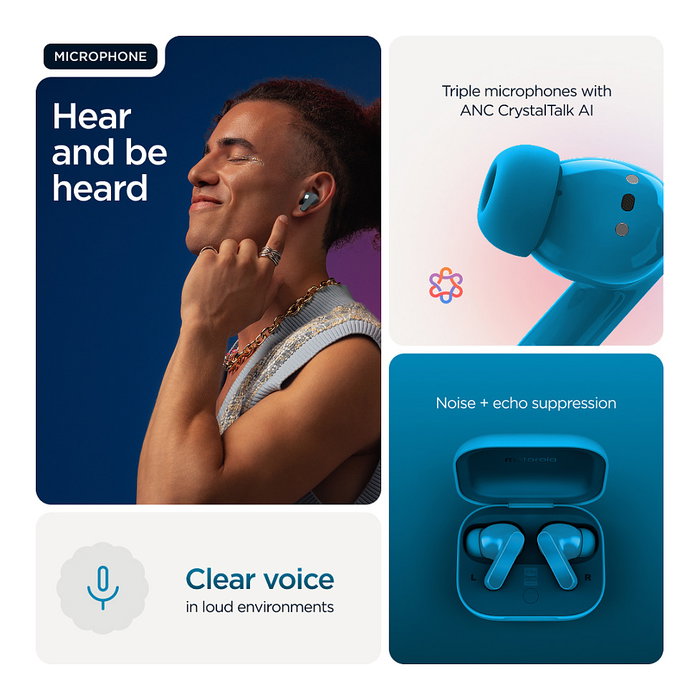 Motorola Moto Buds Bass Blue Jewel