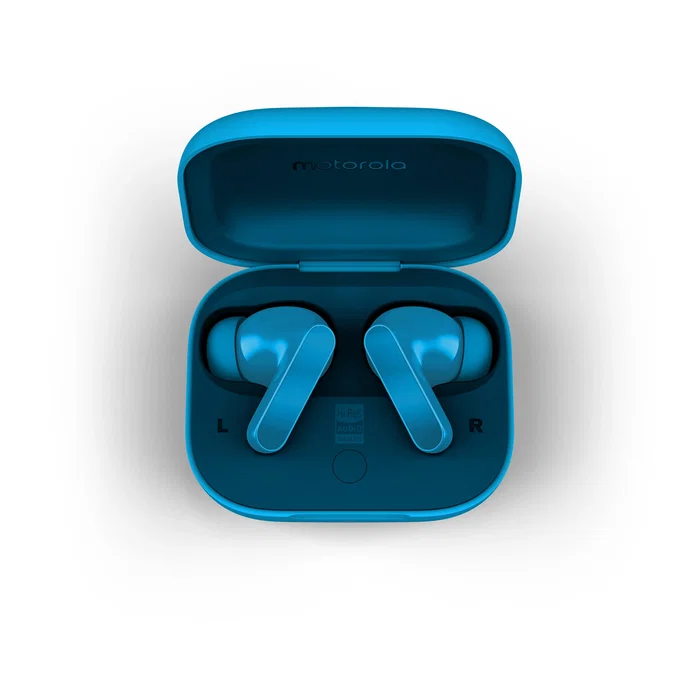 Motorola Moto Buds Bass Azul Blue Jewel TWS con Cancelación de Ruido
