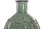 DKD Home Decor Jarrón de Cristal Reciclado con Diseño de Hojas Verde