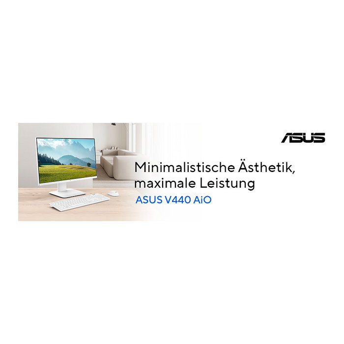ASUS ExpertCenter P4 V440VAK-WPC952W - PC Todo en Uno de 23.8" Full HD - Intel Core i3-1315U, 8 GB RAM, 512 GB SSD, Windows 11 Home, Wi-Fi 6E, Blanco