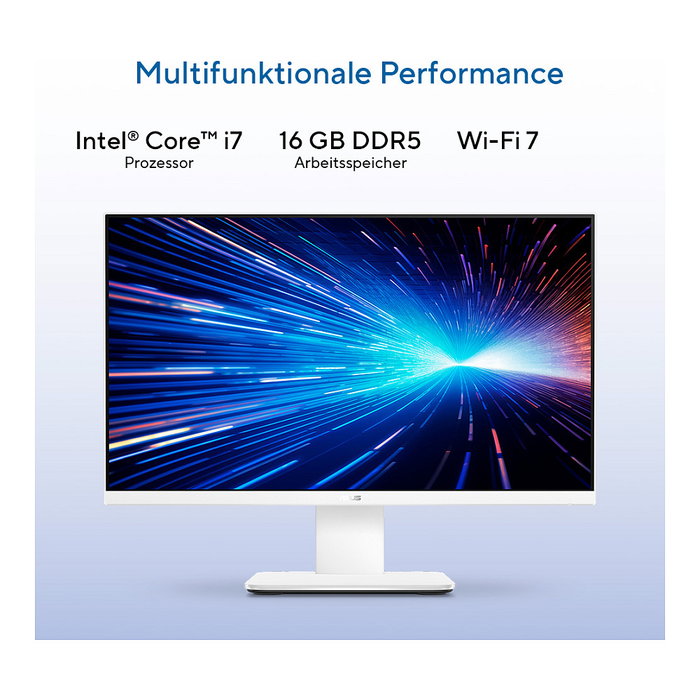 ASUS ExpertCenter P4 V440VAK-WPC952W - PC Todo en Uno de 23.8" Full HD - Intel Core i3-1315U, 8 GB RAM, 512 GB SSD, Windows 11 Home, Wi-Fi 6E, Blanco