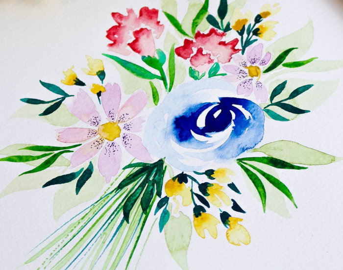 Estuche de acuarelas Floral
