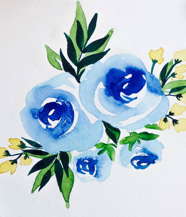 Estuche de acuarelas Floral
