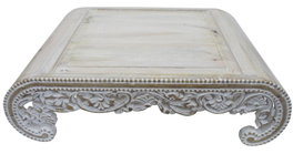 DKD Home Decor Mesita Auxiliar Indio Blanco 63.5 x 25.4 x 89 cm