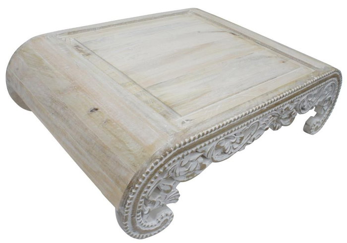 DKD Home Decor Mesita Auxiliar Indio Blanco 63.5 x 25.4 x 89 cm