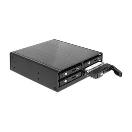 DeLOCK 47220 Bastidor móvil para 4 x 2.5 pulg. SATA HDD/SSD en bahía de 5.25 pulg.