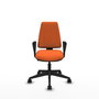 PIQUERAS Y CRESPO Silla de oficina Elche Naranja con brazos fijos