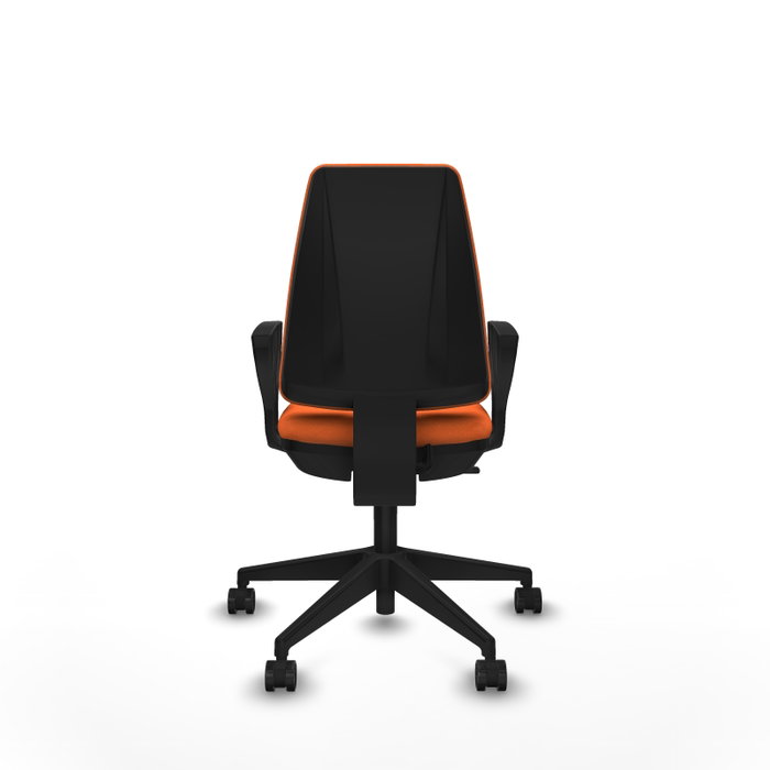 PIQUERAS Y CRESPO Silla de oficina Elche Naranja con brazos fijos PIQUERAS Y CRESPO Silla de oficina Elche Naranja con brazos fijos