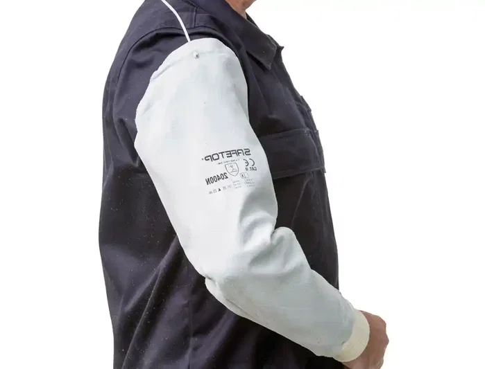 Safetop Mangas de cuero Standard color Gris Protección total 63 cm Safetop Mangas de cuero Standard color Gris Protección total 63 cm