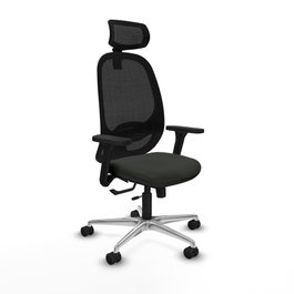 PIQUERAS Y CRESPO Silla de oficina Cilanco con mecanismo Sincro/Traslack Negra