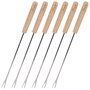 Cook Concept Juego de 6 Pinchos para Fondue Bistrot Acero Inoxidable y Madera 23 cm