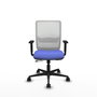 PIQUERAS Y CRESPO Silla de oficina Haches Azul claro y Blanco