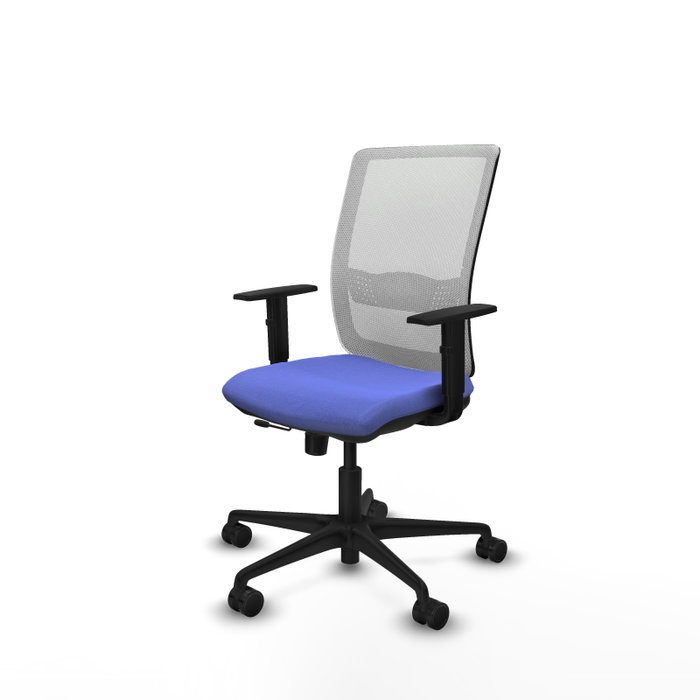 PIQUERAS Y CRESPO Silla de oficina Haches Azul claro y Blanco