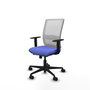PIQUERAS Y CRESPO Silla de oficina Haches Azul claro y Blanco