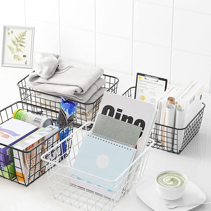 Confortime Cesta Metal Organizadora 36 x 29 x 15.5 cm (12 Unidades)