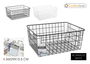 Confortime Cesta Metal Organizadora 36 x 29 x 15.5 cm (12 Unidades)