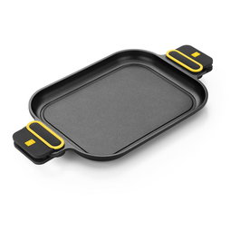 Bra - Sarten Asador Daily Pro Aluminio Fundido Antiadherente Tricapa Teflon Innovation, Apto Lavavajillas, 32 x 24 cm