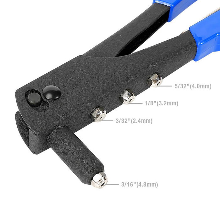 Workpro Remachadora Manual de 250 mm con Expulsión Automática de Remache y Mordazas de Cromo Molibdeno, Color Azul Workpro Remachadora Manual de 250 mm con Expulsión Automática de Remache y Mordazas de Cromo Molibdeno, Color Azul