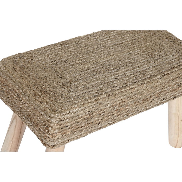 DKD Home Decor Reposapiés Urban de Yute y Eucalipto, 2 Unidades, Marrón y Natural