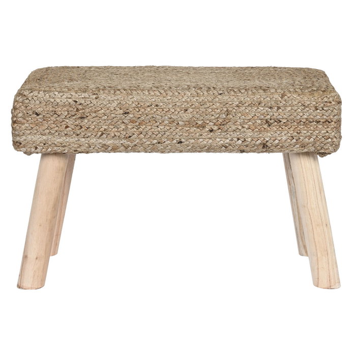 DKD Home Decor Reposapiés Urban de Yute y Eucalipto, 2 Unidades, Marrón y Natural