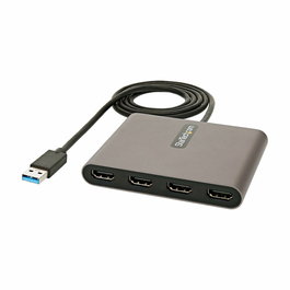 Adaptador USB 3.0 a HDMI Startech USB32HD4 Negro Gris 1 m