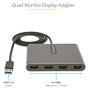 StarTech.com Adaptador USB 3.0 a 4 Puertos HDMI USB32HD4 Gris espacio