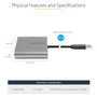 StarTech.com Adaptador USB 3.0 a 4 Puertos HDMI USB32HD4 Gris espacio