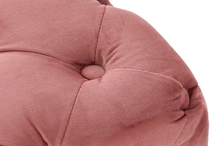 DKD Home Decor Descalzadora de Terciopelo Rosa y Dorado