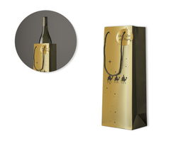 Bismark Bolsa Botella Dorada Reyes Magos 333674 (12x33,7x10 cm)