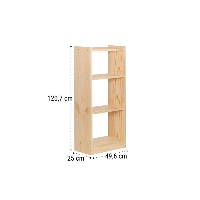 Astigarraga Estantería Gala Madera Pino Macizo 4 Baldas Regulables 49,6x25x120,7 cm Astigarraga Estantería Gala Madera Pino Macizo 4 Baldas Regulables 49,6x25x120,7 cm