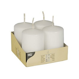 PAPSTAR Vela pilar blanca de 8 cm