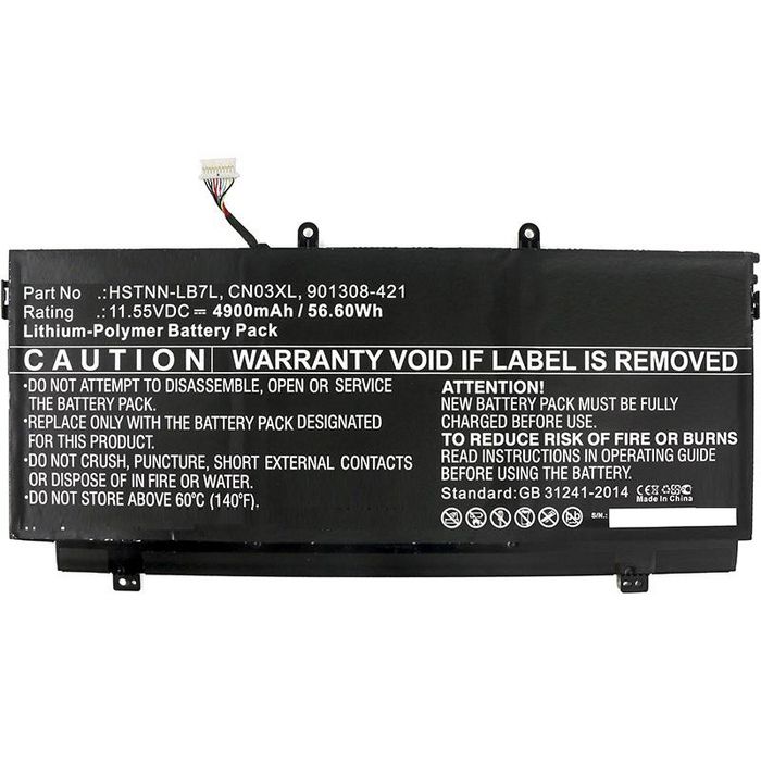 CoreParts Batería para HP de 48.51Wh 11.55V 4200mAh Negra con cable más largo CoreParts Batería para HP de 48.51Wh 11.55V 4200mAh Negra con cable más largo
