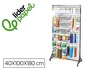 Liderpapel Expositor metálico para productos de manualidades con 373 unidades surtidas, 40 ganchos y 3 bandejas