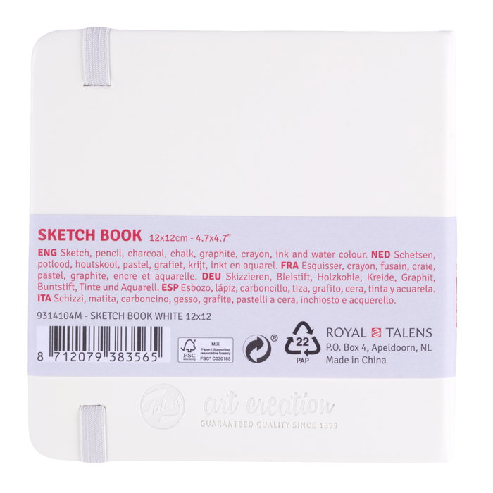 Talens Art Creation Cuaderno de Bocetos Blanco 12 x 12 cm 140 g 80 Hojas