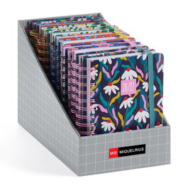 Agenda Escolar (2026-27) Miquelrius Academy Wire-O Tapa Extra Con Goma Activa Surtido Expositor De 12