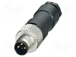 PHOENIX CONTACT Conector M8 de 3 pines, recto, IP67, dorado