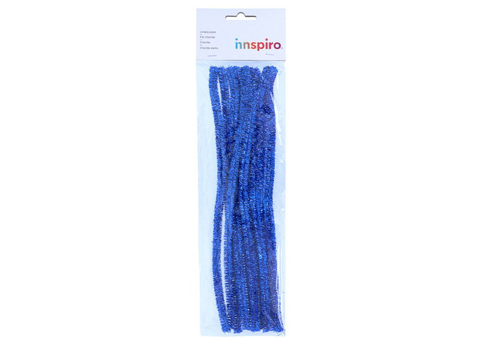 Innspiro Limpiapipas de Chenilla Metálica Azul 10mm x 30cm (10 unidades)