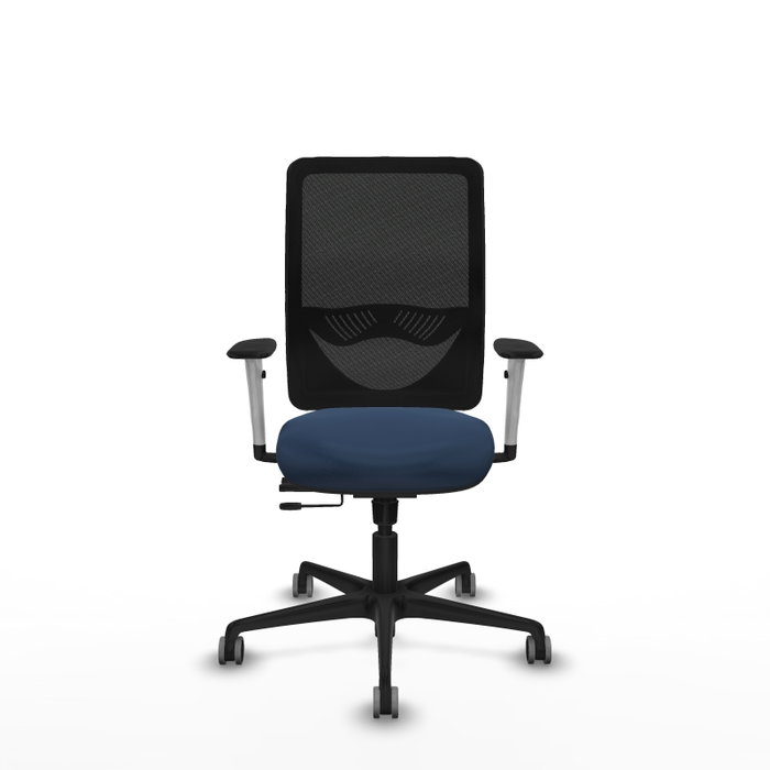 PIQUERAS Y CRESPO Silla de oficina Zulema con mecanismo Sincro/Traslack Azul marino y Negro