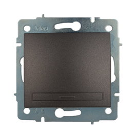Solera Conmutador de Cruz Empotrar Sin Marco, 10A 250V~, Tecla Basculante, IP40, Libre de Halógenos, Grafito