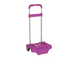 Safta Carro Portamochilas Fucsia, Dimensiones Carro: 300x230x850 mm, Dimensiones Maletero: 75x280x530 mm